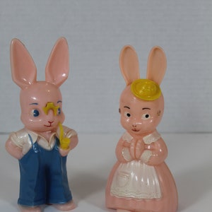 Vintage Knickerbocker Pink Plastic Bunny - Etsy