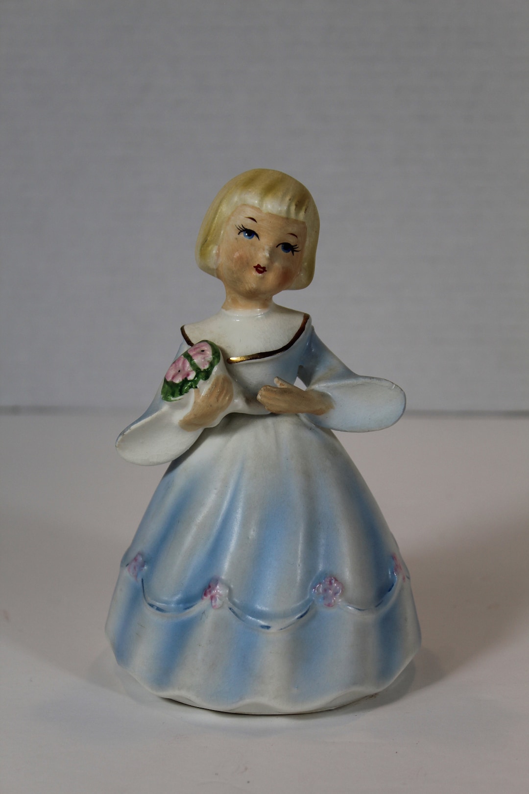Blue Evening Gown Bobblehead - Formal Woman Figurine Statue