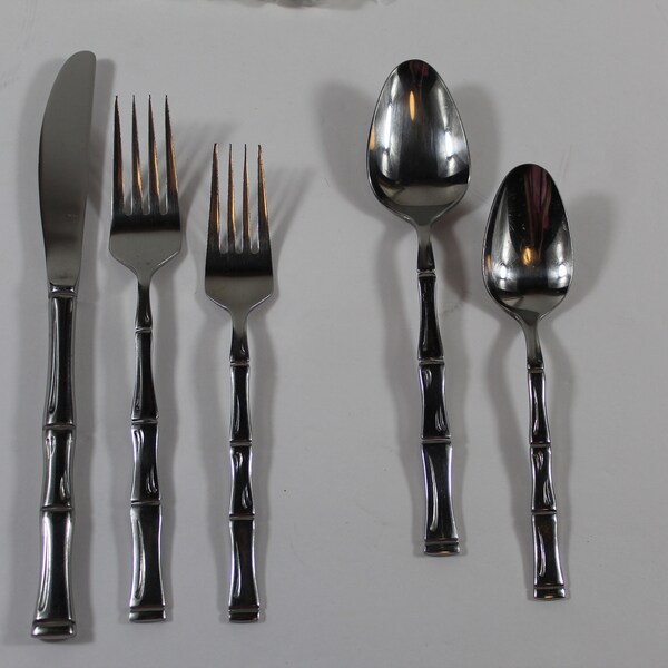Imperial Stainless Bamboo Flatware Etsy
