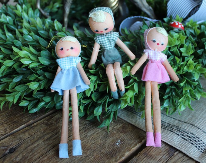 3 Pose Dolls Made in Japan Mini Doll Bendable Style Kitchy Cute Kawaii