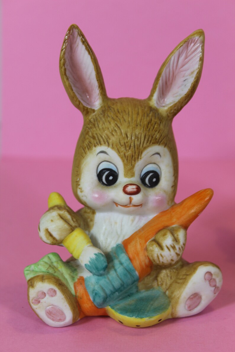 Lefton Bunny Rabbit Easter Figurine Vintage Easter Bunny Lot Etsy