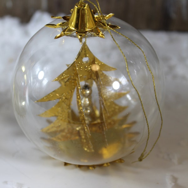 Blown Glass Ornament Resl Lenz Diorama Ornaments by Lenz Vintage NOS Tree Ornament