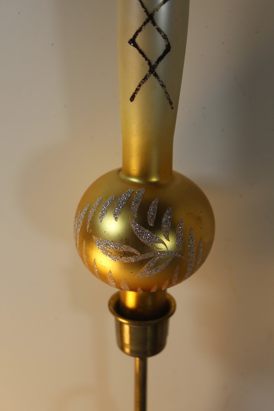 Blown Glass Tree Topper Vintage Tree Decoration Vintage Christmas