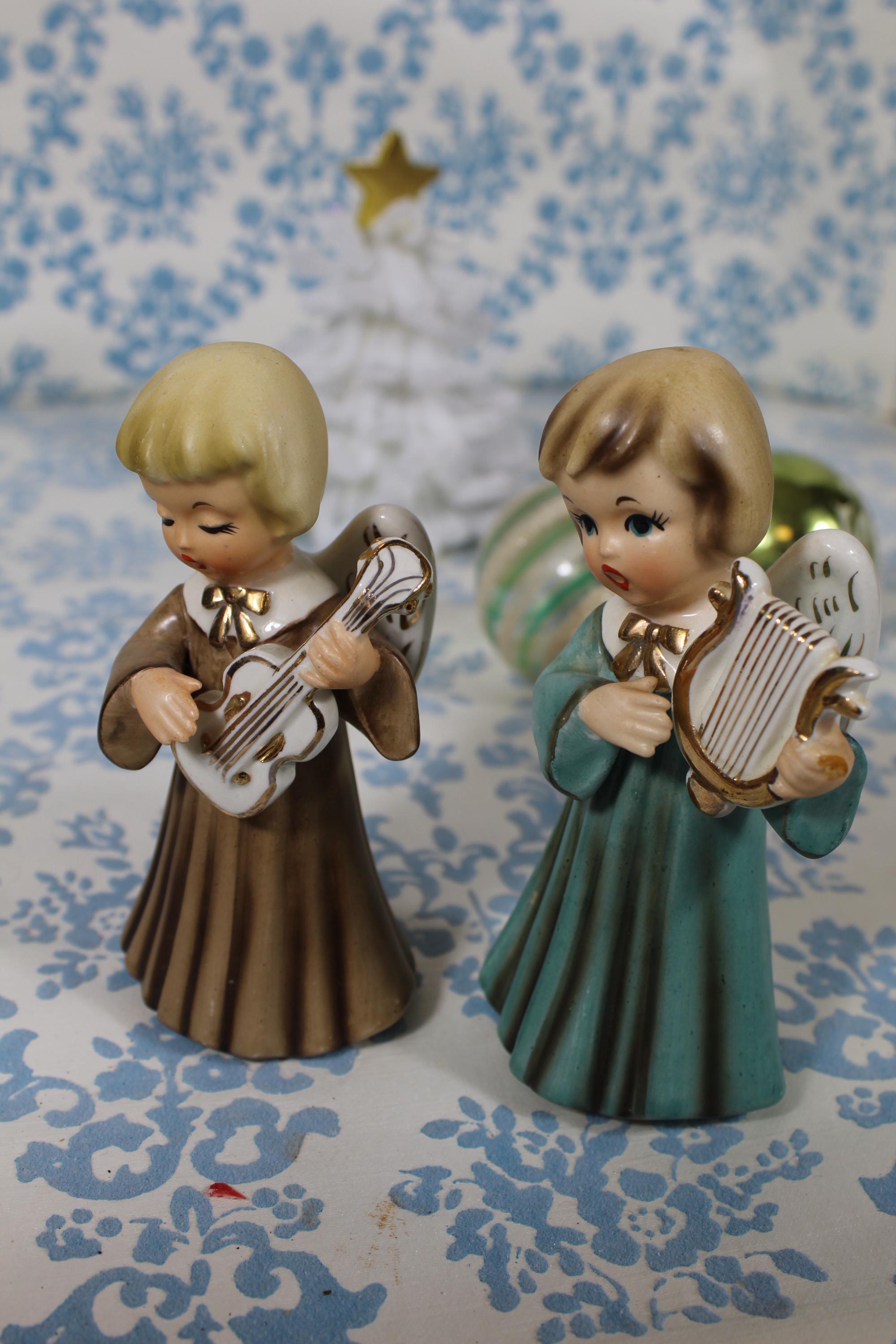 Norleans Japan Vintage Angels Christmas Figurines Set of Two