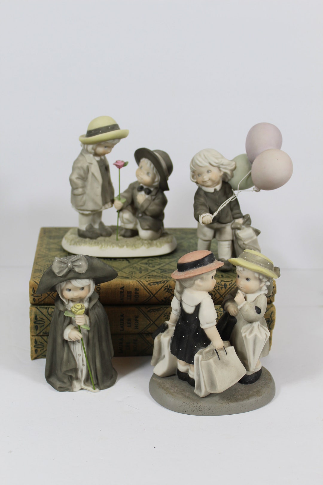 Kim Anderson Figurine Black and White Figurines Porcelain Etsy