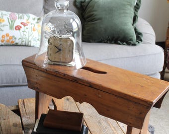 Primitive Wood Bench Farm Style Home Decor Cabin Decor Bench Footrest Side Table Home decor