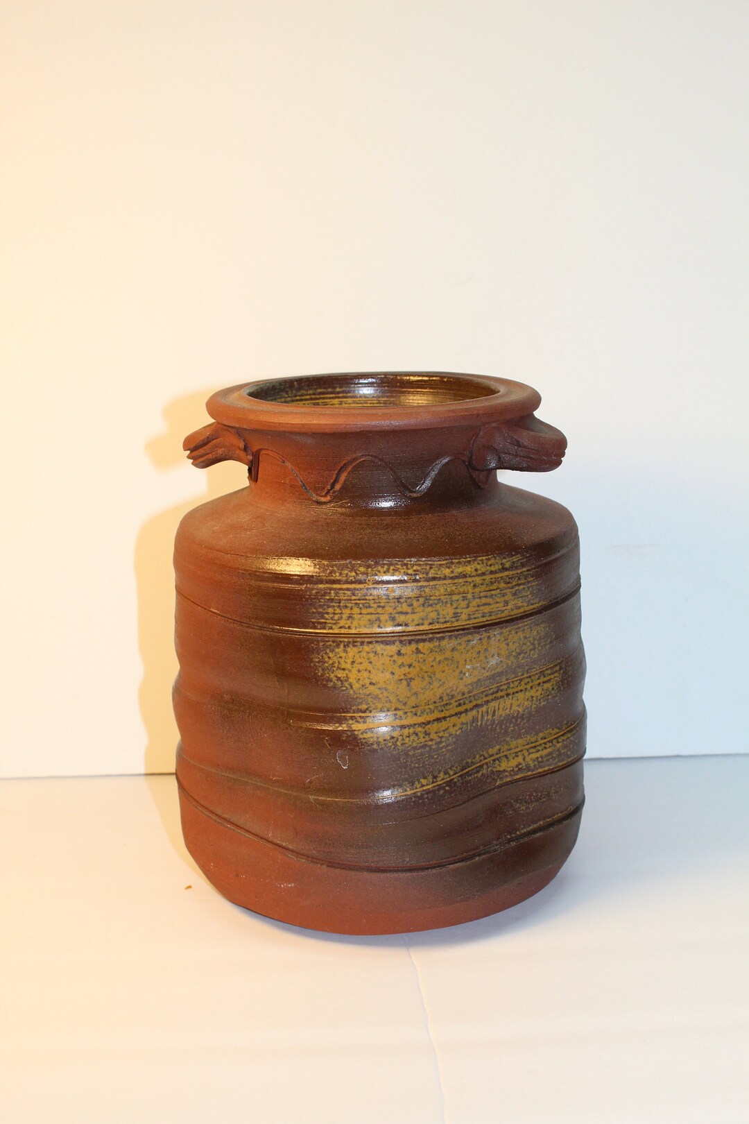 Vintage Studio Pottery Vase Hand Thrown Pottery Clay Pot Vase Studio ...