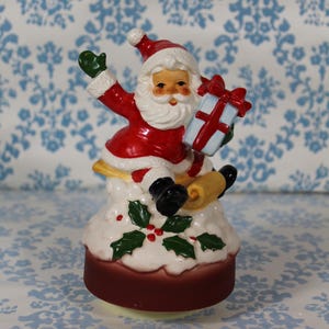 Vintage Santa Music Box Japan - Etsy