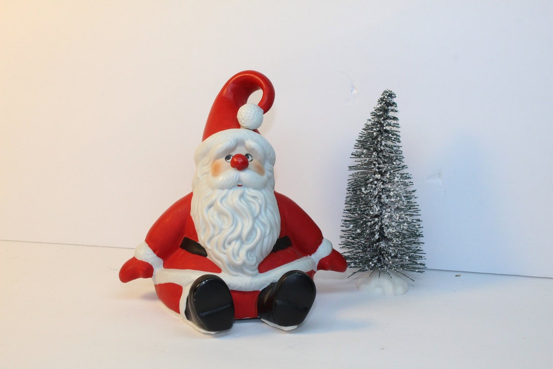 Vintage Musical Santa Figurine Santa Claus Retro Christmas Etsy