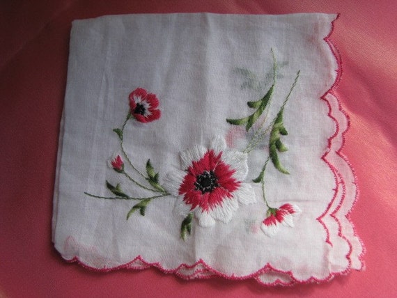 Vintage Madeira Linen Handkerchief | Etsy