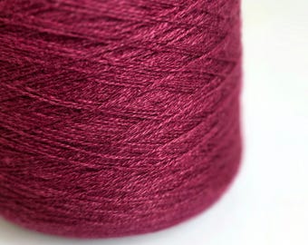Wine Red 75/25 Cashmere/Mulberry Silk- 2/16Nm - 800m per 100g - Very Lush and Soft