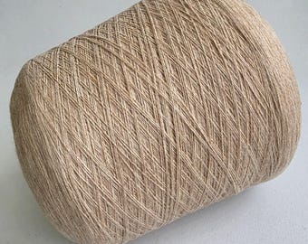 Loro Piana Italian 100% Cashmere Yarn - 2/26Nm - 1300m per 100g - Light Khaki Melange
