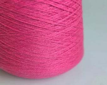 Loro Piana Italian 100% Cashmere Yarn - 2/26Nm - 1300m per 100g - Fuchsia Pink