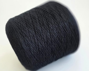Loro Piana 100% Cashmere Yarn - 2/16Nm - 800m per 100g - Jet Black