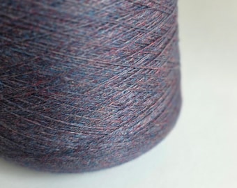 100% Cashmere Yarn - 2/26Nm - 1300m per 100g - Grey with Rainbow Melange
