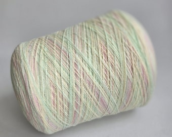 100% Cashmere Yarn - 2/25Nm - 1300m per 100g - Light Pastel Long Gradient