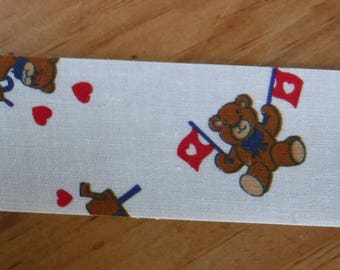 5 Yds Baby Teddy Bears Flannel Feel Ribbon 2 5/8"W 5 Yds Baby Teddy Bears Flannel Feel Ribbon 2 5/8"W