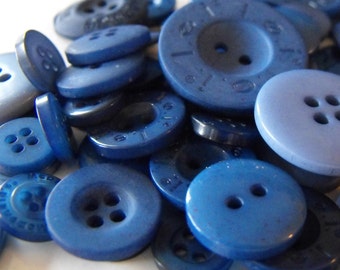 Blue Round Buttons 4 hole buttons 15mm Buttons g454815 20 Round Buttons