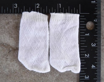 #2 short SASHA DOLL hand knitted white socks FREE US SHIPPING