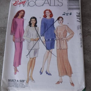 McCalls Pattern Misses Tunic, Camisole and Pull on Skirt 7977 Complete Uncut size 10,12,14