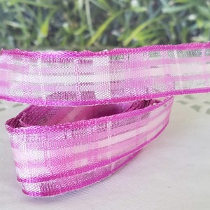 Pretty Pinks Sheer Stripe Wired Ribbon 3 Yards