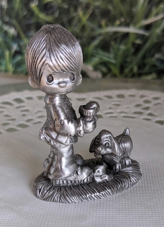 Praise the Lord Anyhow Miniature Precious Moments Pewter Vintage