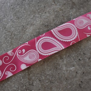 Paisley Pink Ribbon 2 Yards