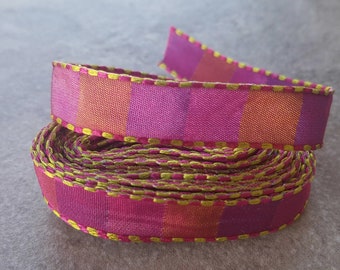 Purple and Lime Green Ribbon 5 Yards