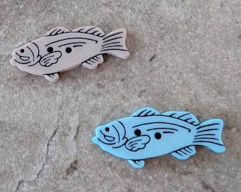 2 Fish 2 Hole Buttons Size 1 7/16" You choose the color