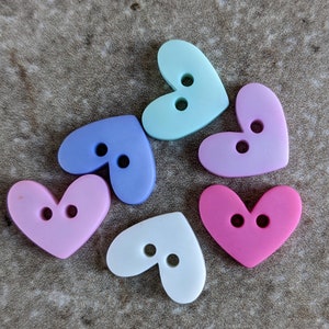 Open Heart Buttons Size 9/16&quot; You choose the color and size.