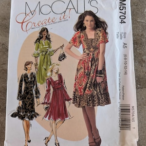 McCalls Pattern Misses Dress M5704 Complete Uncut Sizes 6-14