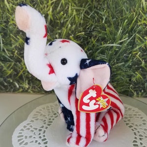 Righty 2000 the Elephant Beanie Babies Vintage TY 2000 with Original Tags