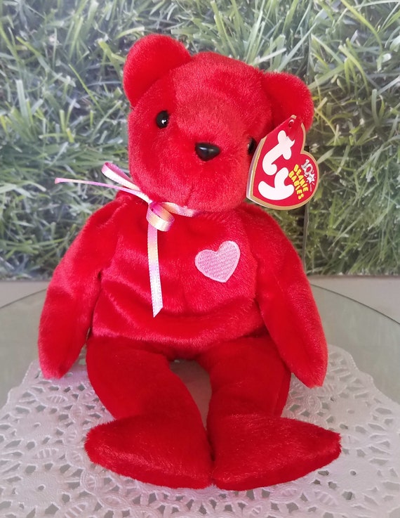 Kiss-e the Bear Beanie Baby Vintage TY 2002 With Original  display picture 3