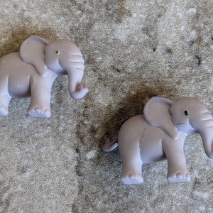 2 Zoo Elephant Shank Buttons Size 1 1/16&quot;