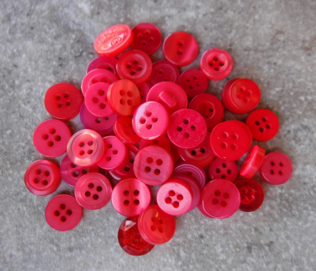 Watermelon Buttons Watermelon Red Buttons, 50 Small Assorted Round Sewing Crafitng Bulk ...