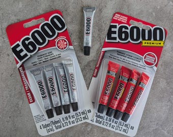 E6000 GLUE Industrial Strength Adhesive Glue .18 fl oz Minis