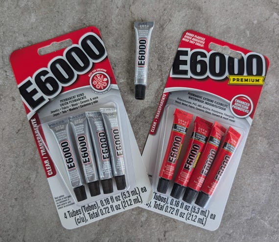 E6000 GLUE Industrial Strength Adhesive Glue .18 fl oz Minis