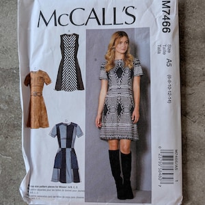 McCalls Pattern Misses Dress and Belt M7466 Complete Uncut Sizes 6-14