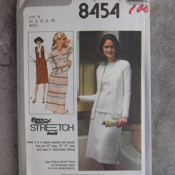 Simplicity Pattern Misses Vest, Skirt and Tops 8454 Complete Uncut size 10,12,14