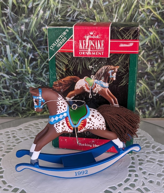 Rocking Horse Hallmark Ornament 1992 - Etsy