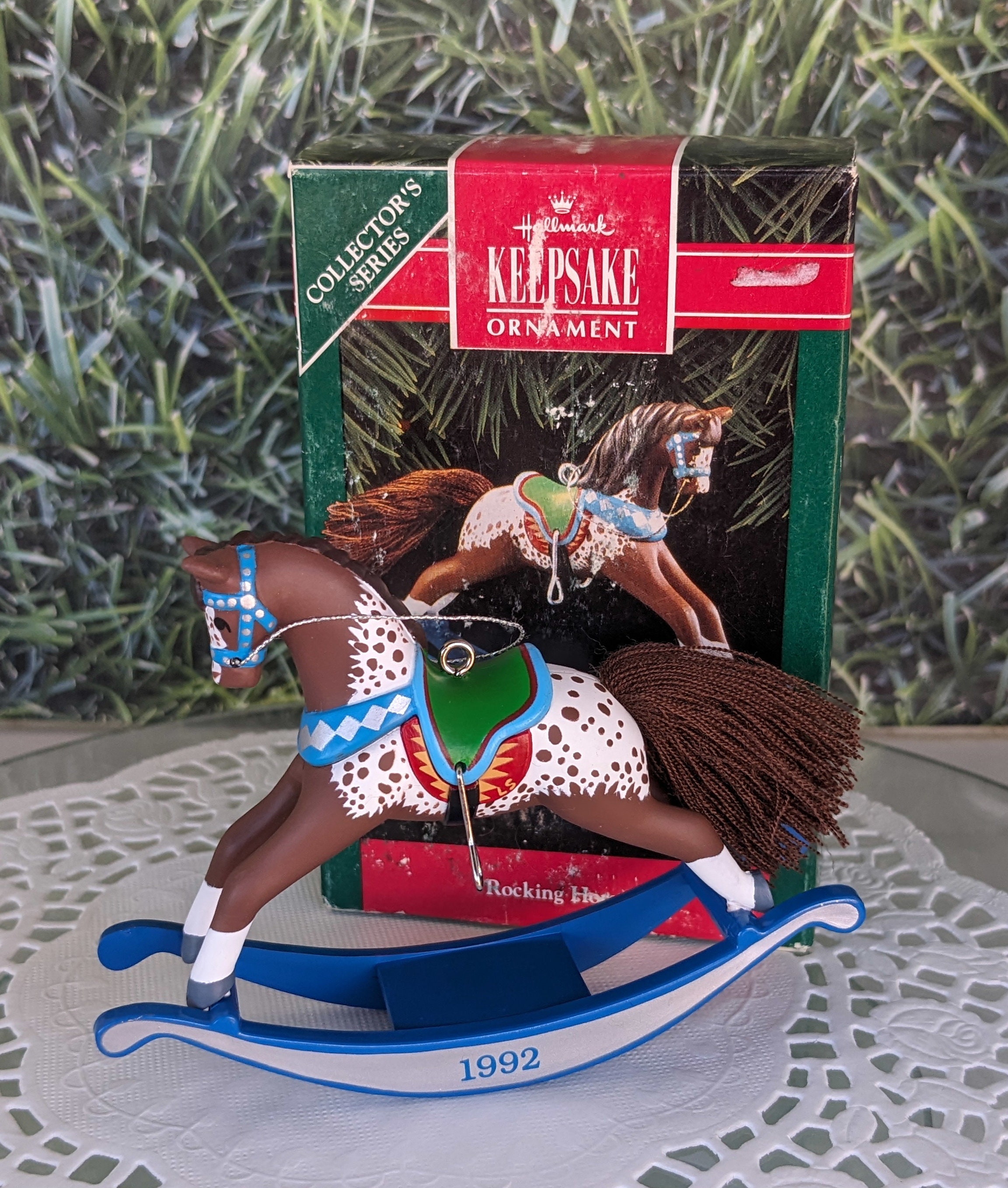 Rocking Horse Hallmark Ornament 1992 - Etsy
