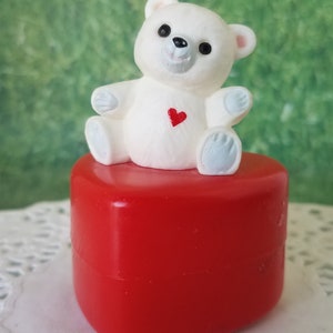 Teddy Bear Box Hallmark Merry Miniature Valentine 1985