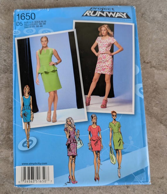 ladies petite dresses size 12 Simplicity Pattern Misses Dress 1650 Complete Cut 4-12 petite formal dresses for wedding