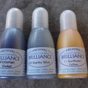 Brilliance Ink Refill by Tsukineko Starlite Silver