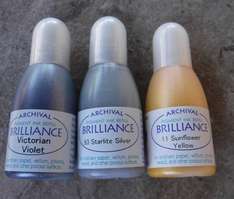 Brilliance Ink Refill by Tsukineko Starlite Silver