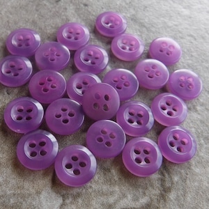 30 Purple Slip Rim Round Buttons Size 5/16&quot;