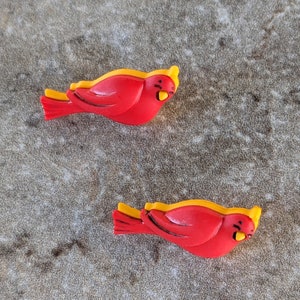 2 Partridge Bird Shank Buttons Size 15/16&quot;