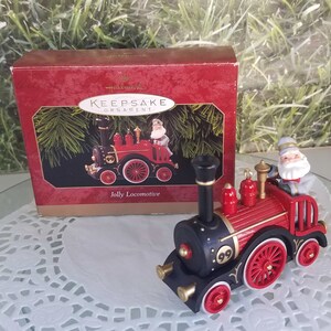 Jolly Locomotive Hallmark Ornament 1999