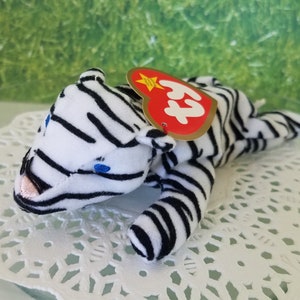 Blizz the White Tiger Teenie Beanie McDonalds Vintage TY 2000 New in original package