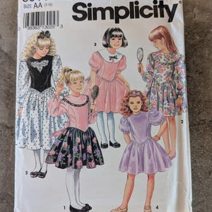 Simplicity Pattern Child&#39;s Dress 8011 Complete Cut Size 7-10